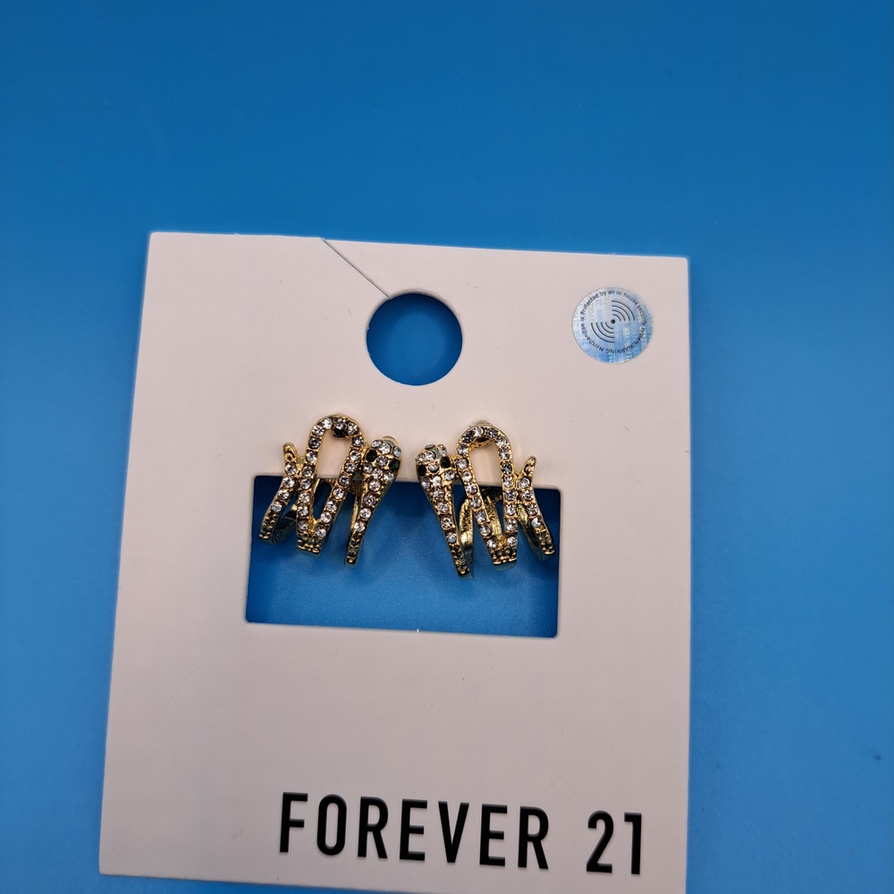 Forever 21 Gold and Silver Loop Earrings